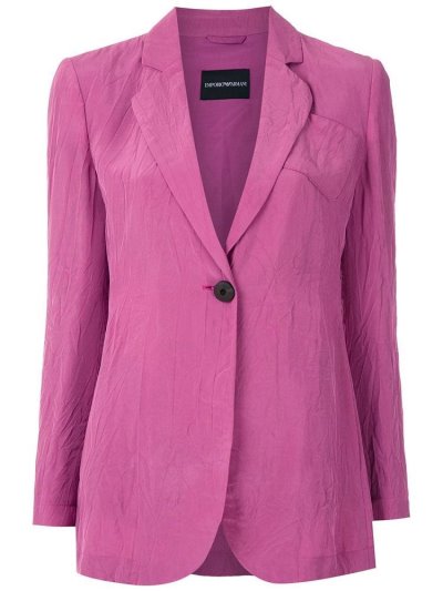 Blazers Armani Emporio Crinkled Single Breasted Mujer Rosas | 8OVMYPV2