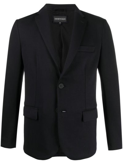 Blazers Armani Emporio Single Breasted Hombre Azules | E4CC61AJ