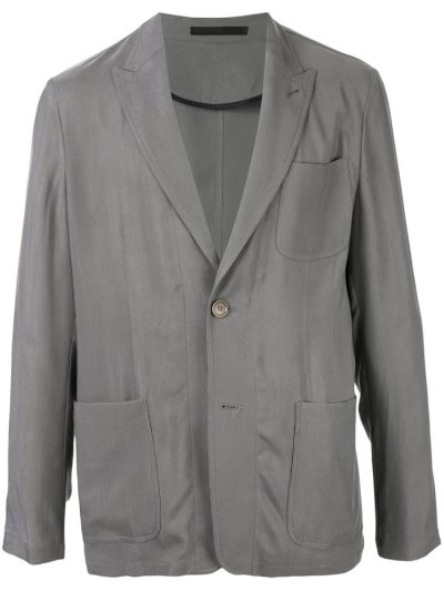 Blazers Giorgio Armani Ruched Effect Hombre Gris | 5KA3A97Y