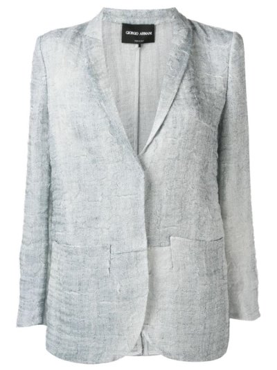 Blazers Giorgio Armani Textured Mujer Azules | F8W0B5TQ