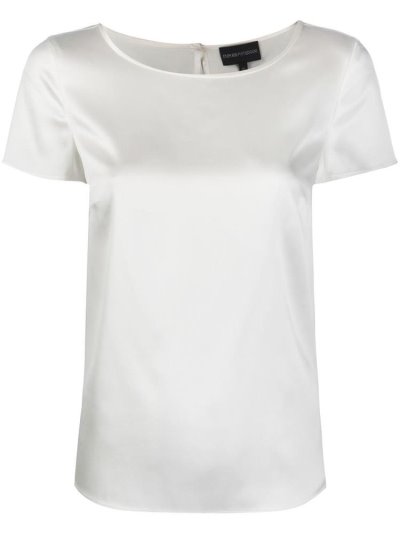 Blusas Armani Emporio Corta Sleeve Mujer Blancas | CVGSHU5T