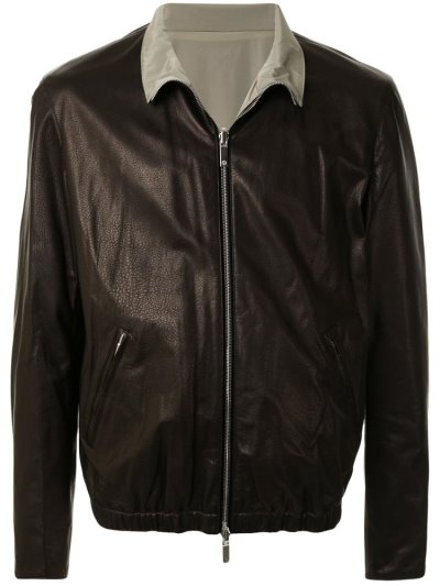 Bomber Jacket Giorgio Armani Zipped Reversible Hombre Negras | SIY4BWA0