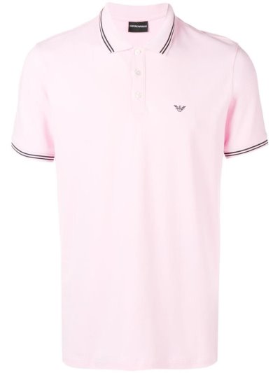 Camisa Polo Armani Emporio Corta Sleeve Hombre Rosas | JHQFJ4K1