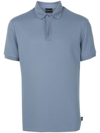 Camisa Polo Armani Emporio Solid Color Hombre Azules | GB55PT8T