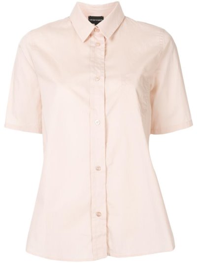 Camisas Armani Emporio Chest Pocket Mujer Rosas | MFTMNZSC