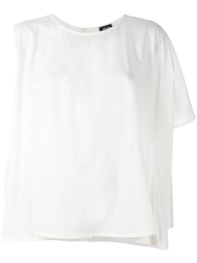 Camiseta Armani Jeans Asymmetric Mujer Blancas | KFLD2UNJ