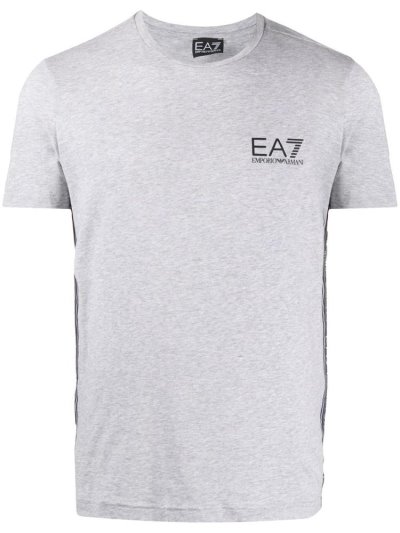 Camiseta Ea7 Emporio Armani Logo Tape Hombre Gris | HWJ49346