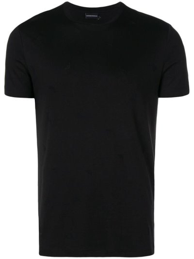 Camiseta Armani Emporio Micro Logo Print Hombre Negras | UGC8K8ZK