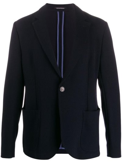 Chaquetas Armani Emporio Relaxed Deporte Jacket Hombre Azules | AJE7S9M1