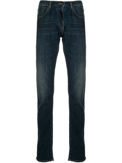 Jeans Armani Emporio Faded Straight Leg Hombre Azules | RRKI0UP9