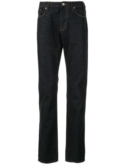 Jeans Armani Emporio High Rise Straight Leg Hombre Azules | SMRGU0DZ