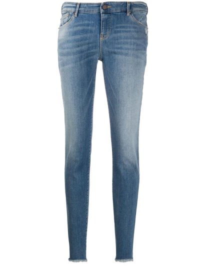 Jeans Armani Emporio Low Cintura Skinny Mujer Azules | U2T2OECK