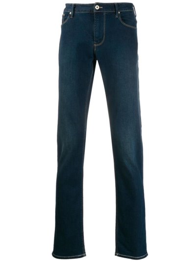 Jeans Armani Emporio Mid Rise Slim Fit Hombre Azules | Z4HSULMM