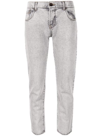 Jeans Armani Emporio Mid Rise Straight Leg Mujer Azules | W5WBQ5FE