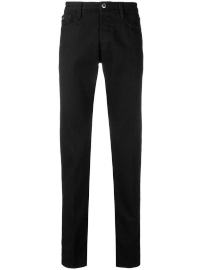 Jeans Armani Emporio Straight Leg Hombre Negras | DYF2ZWHI