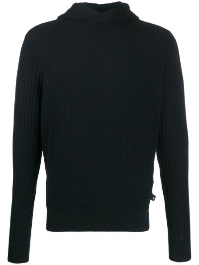 Jerséis Armani Emporio Encapuchado Knit Hombre Azules | QDHRJLB4