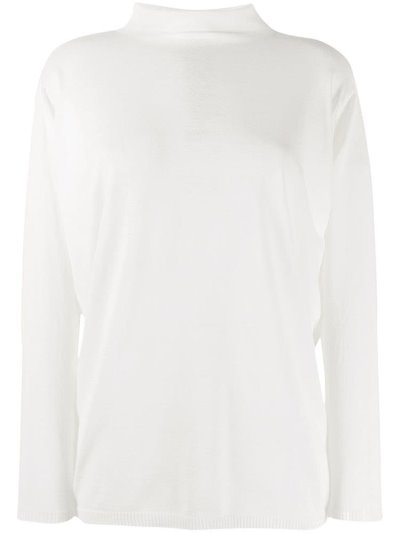 Jerséis Giorgio Armani Funnel Neck Long Sleeve Mujer Blancas | NOPTCWVE