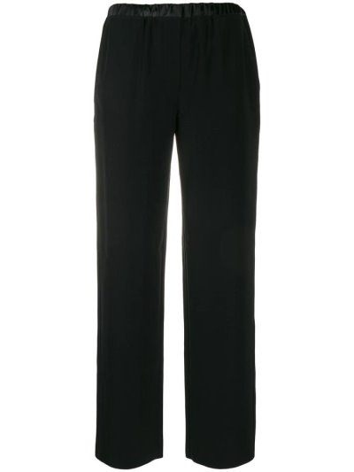 Pantalones Ea7 Emporio Armani Contrast Cintura Mujer Negras | B6MSPI4H