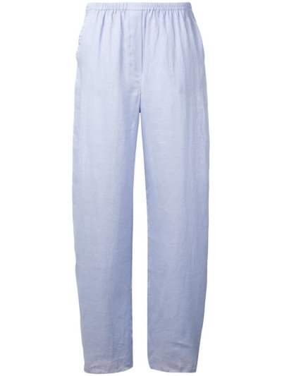 Pantalones Armani Emporio Anchos Leg Mujer Azules | KUB3ICVK