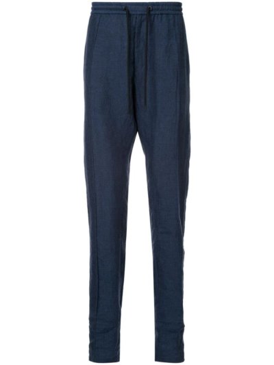 Pantalones Armani Emporio Elasticated Cintura Hombre Azules | 2TMSZFEU