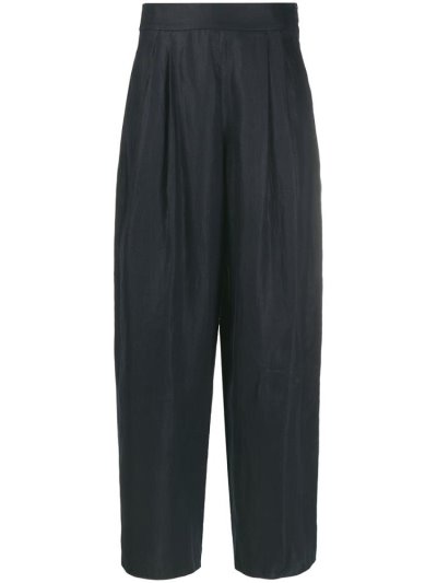 Pantalones Armani Emporio High Waisted Mujer Azules | U0PMWH3U