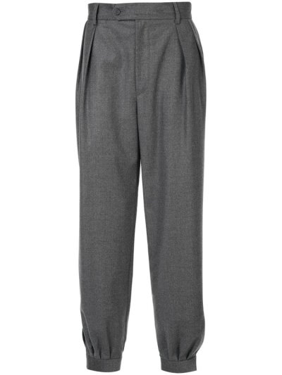 Pantalones Armani Emporio Pleated Cintura Hombre Gris | GQIJAZ88