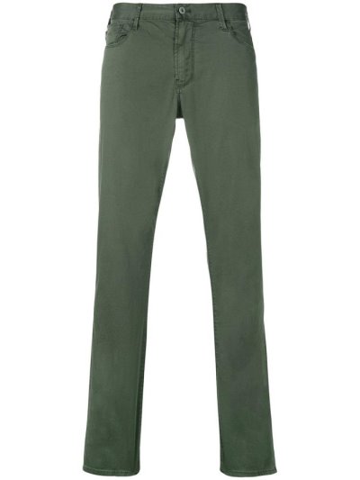 Pantalones Armani Emporio Straight Leg Hombre Verde | QVBCSIXW