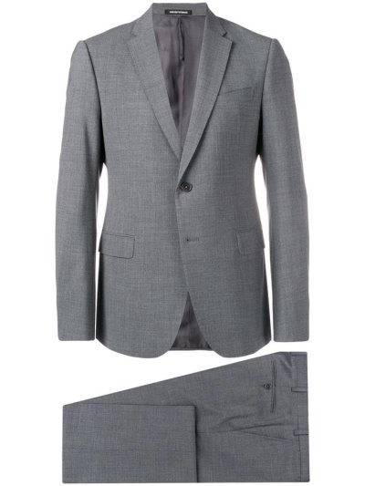 Trajes Armani Emporio Slim Fit Two Piece Hombre Gris | LSNK4FR2