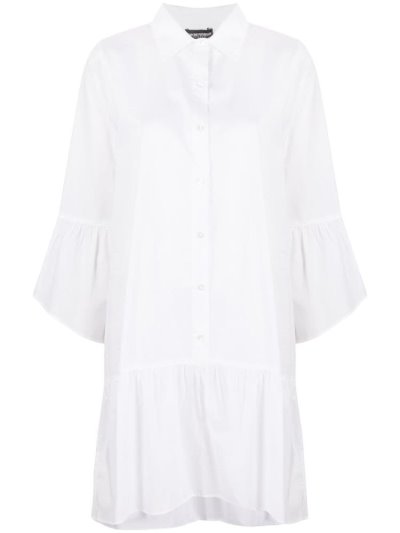 Vestido Armani Emporio Flared Mini Shirt Vestido Mujer Blancas | NVQOBKU3