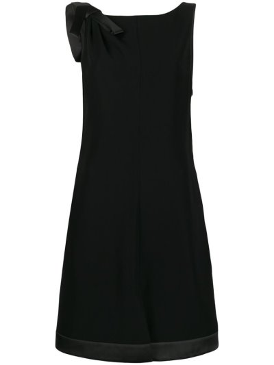 Vestido Armani Emporio Shoulder Bow Shift Vestido Mujer Negras | TAWY484O