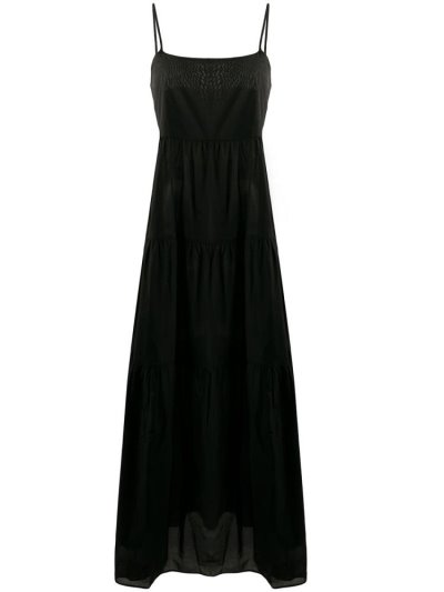 Vestido Armani Emporio Tiered Maxi Mujer Negras | 9P3BB16B