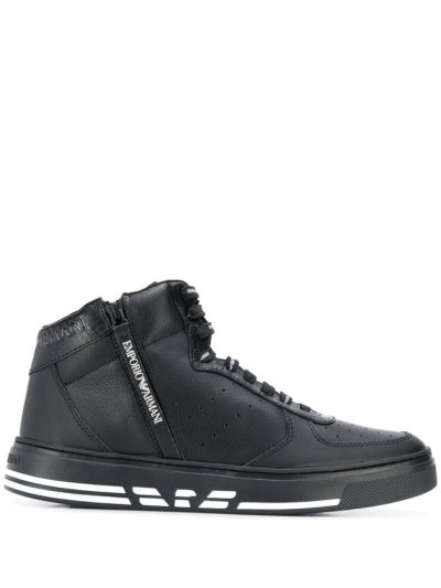 Zapatillas Armani Emporio High Top Hombre Negras | V5302T4M