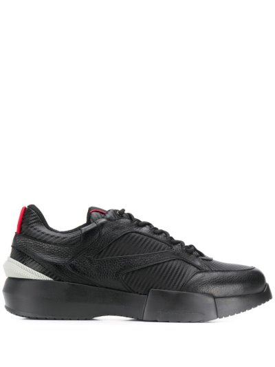 Zapatillas Giorgio Armani Encaje Up Hombre Negras | D5DPR3DM