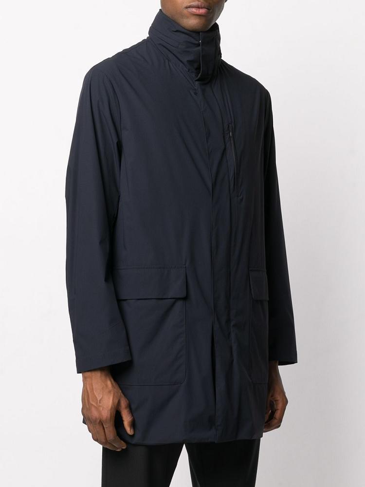 Abrigos Armani Emporio Straight Fit Raincoat Hombre Azules | IGNO1WPV