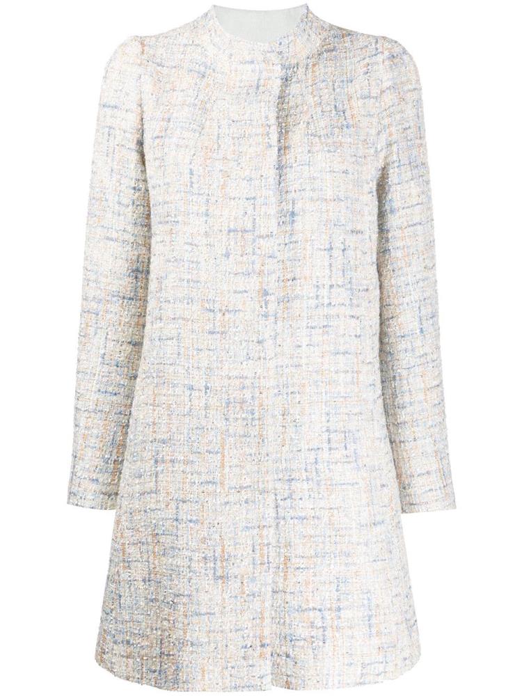 Abrigos Armani Emporio Tweed Tailored Coat Mujer Azules | H9KDD2ON