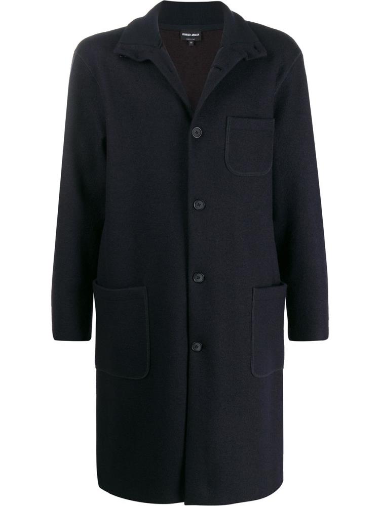 Abrigos Giorgio Armani Long Buttoned Hombre Negras | DUM36L4X