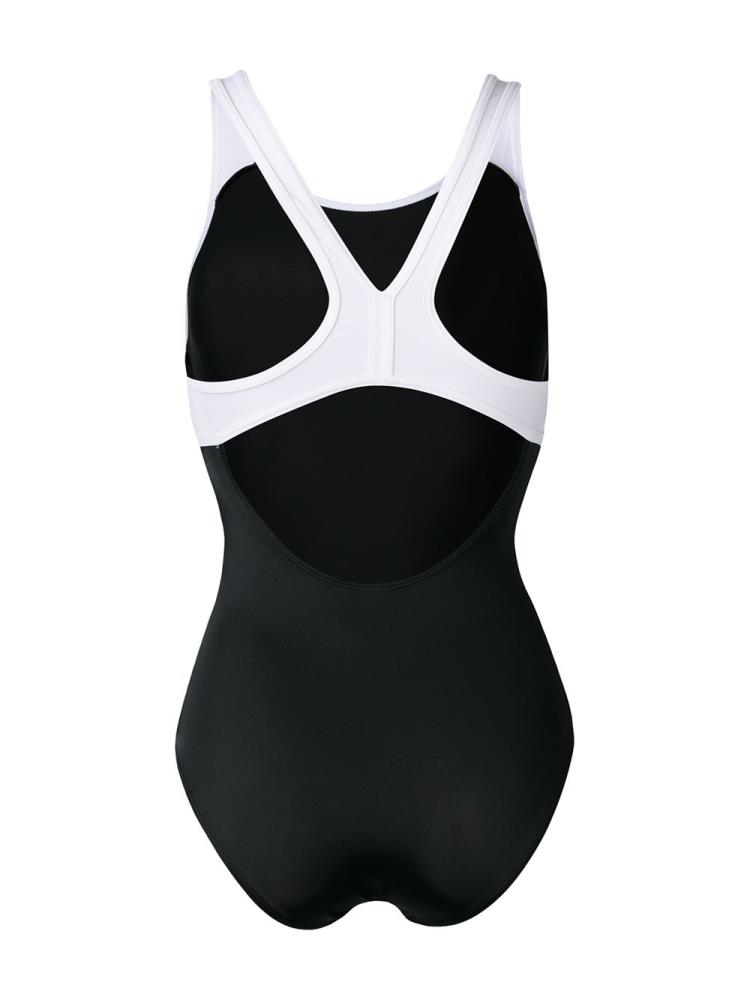 Bañadores Ea7 Emporio Armani Logo Print One Piece Mujer Negras | XH8HP9KD