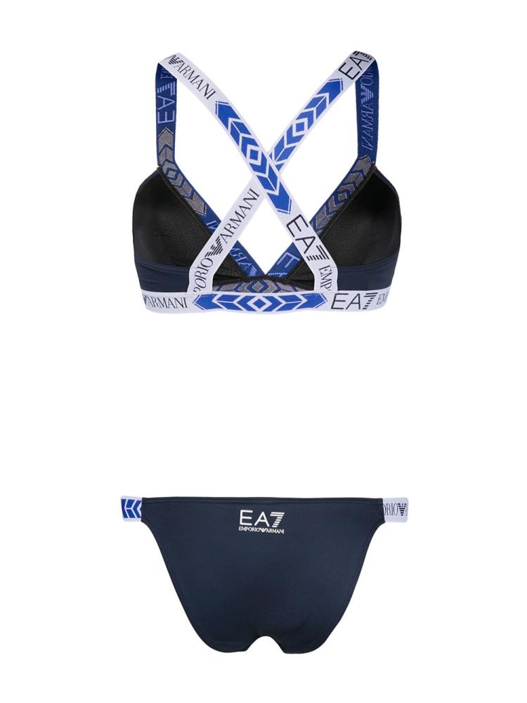 Bikini Ea7 Emporio Armani Logo Band Mujer Azules | SLOR20GI