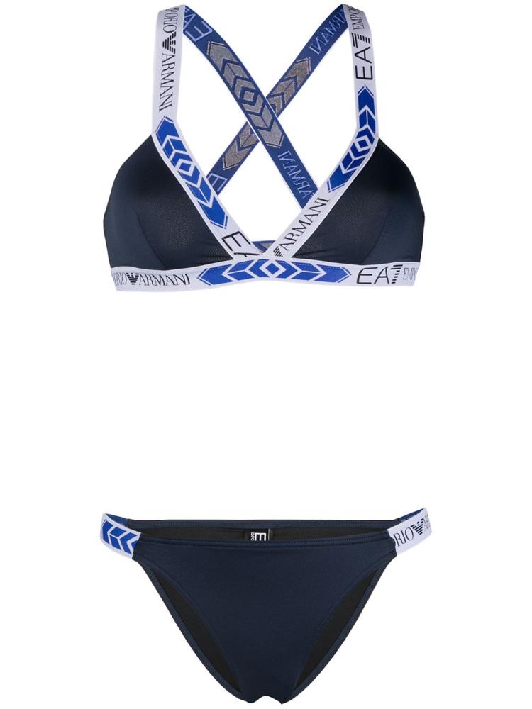 Bikini Ea7 Emporio Armani Logo Band Mujer Azules | SLOR20GI