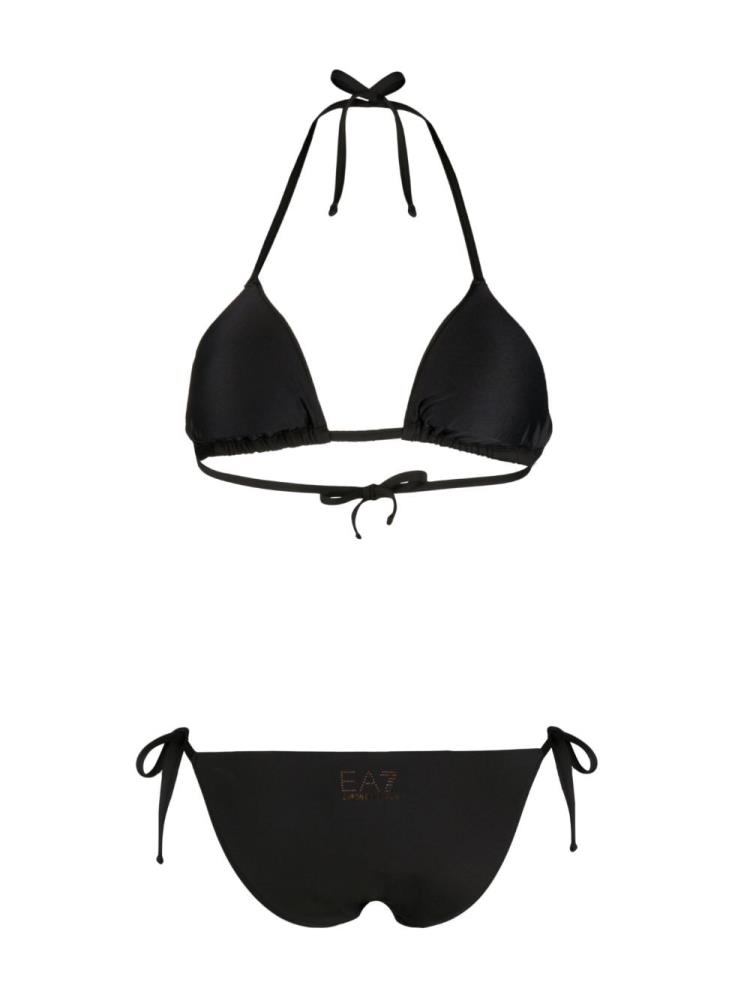 Bikini Ea7 Emporio Armani Studded Logo Mujer Negras | F66SK0WU