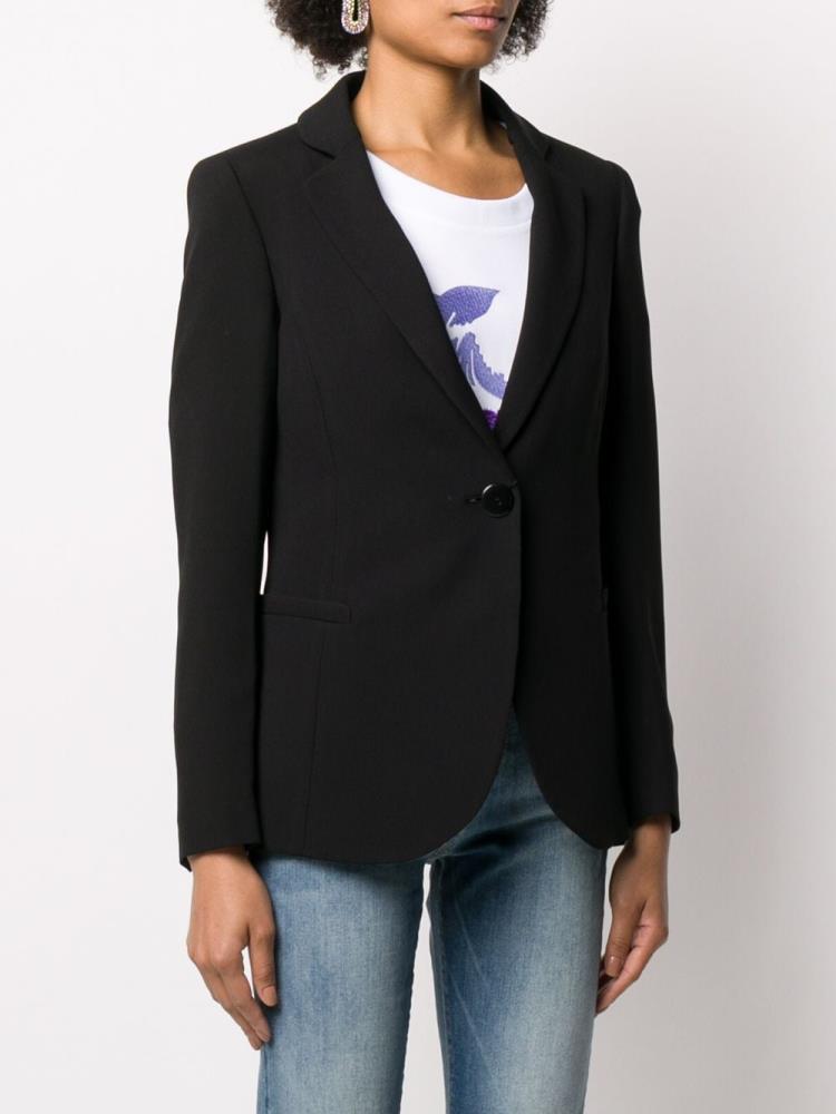 Blazers Armani Emporio One Button Mujer Negras | 317RU6LL