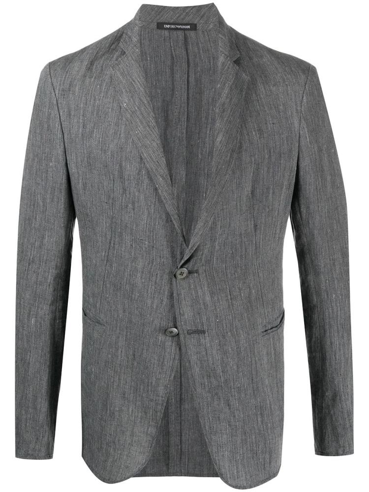 Blazers Armani Emporio Single Breasted Regular Hombre Gris | RSTK387Q