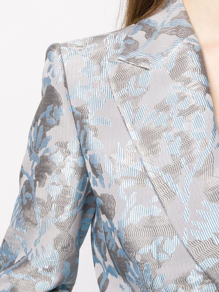 Blazers Giorgio Armani Floral Print Single Breasted Mujer Azules Gris | CNIDOXQ1