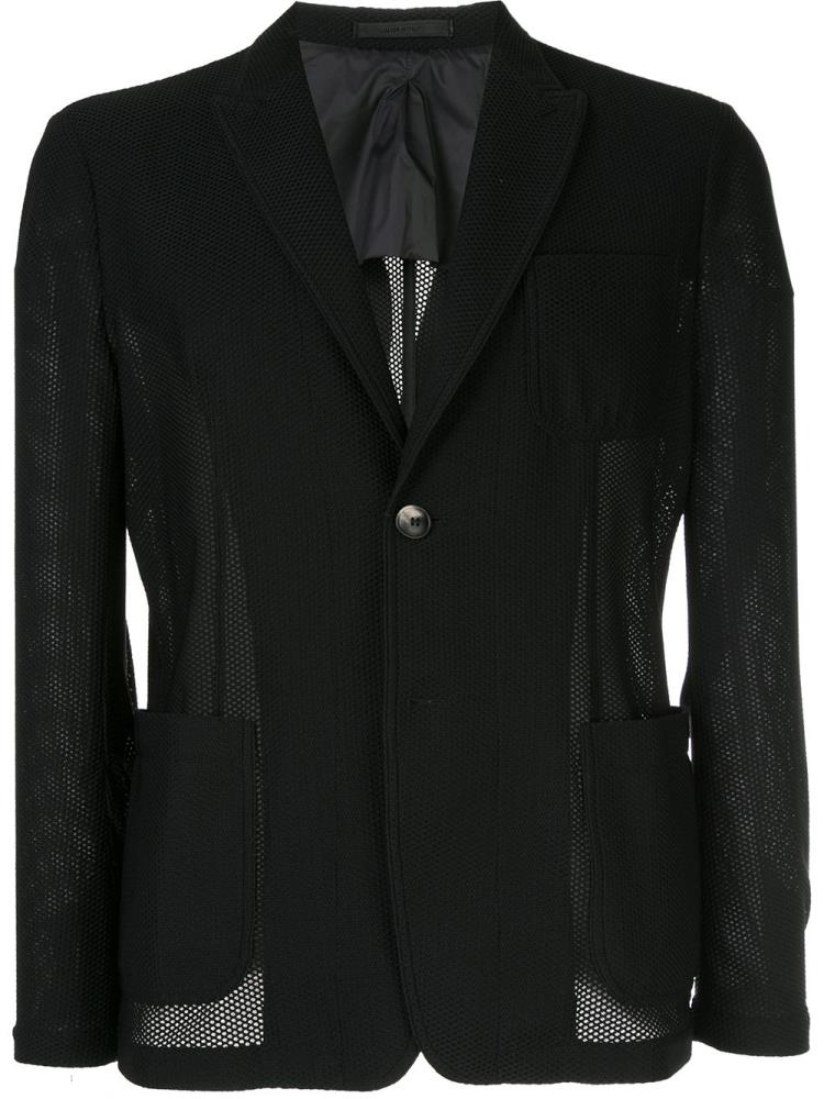 Blazers Giorgio Armani Mesh Fabric Hombre Negras | R7ZXWTW9