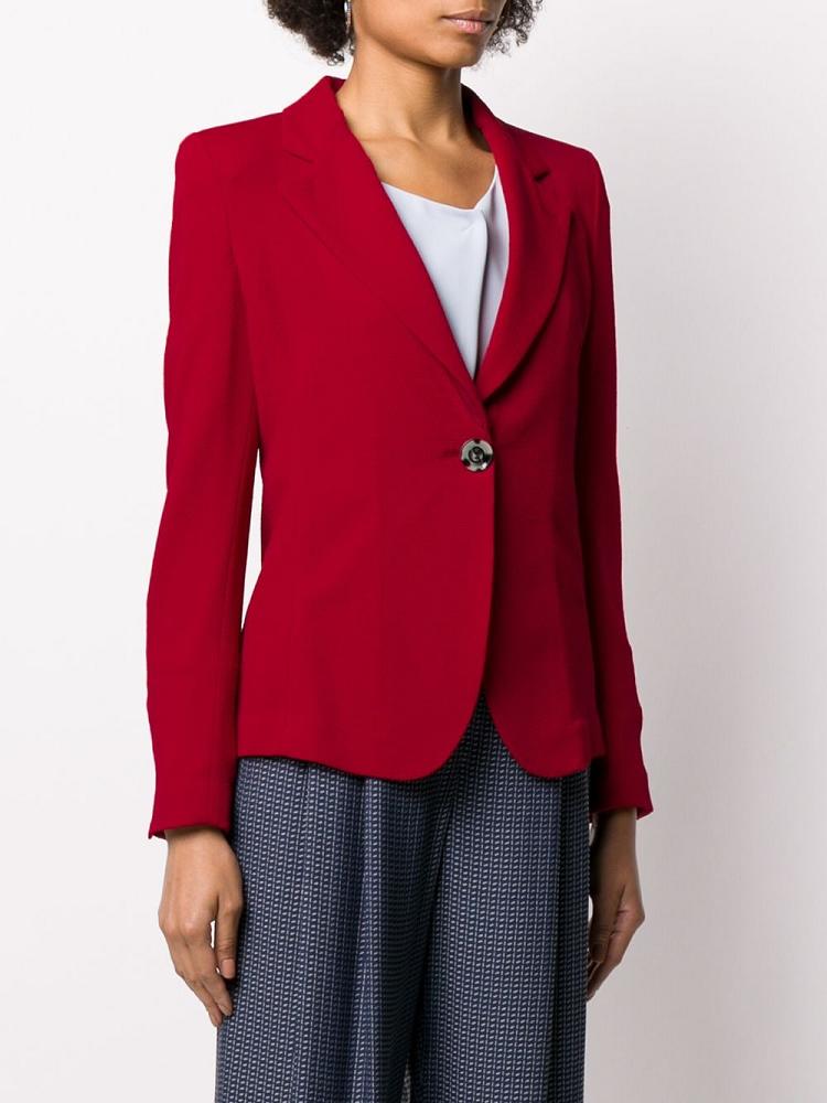 Blazers Giorgio Armani One Button Fitted Mujer Rojas | Y5MDGZ2M