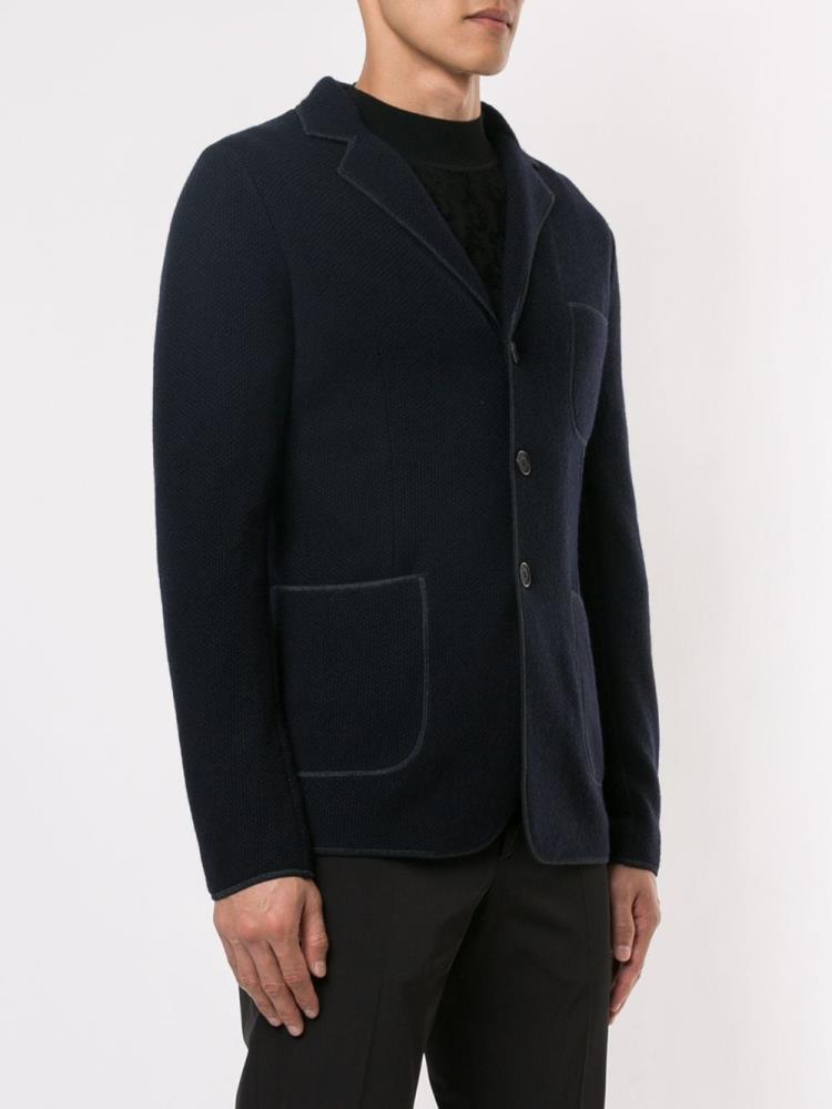 Blazers Giorgio Armani Patch Pocket Hombre Azules | LVQ5GGVH