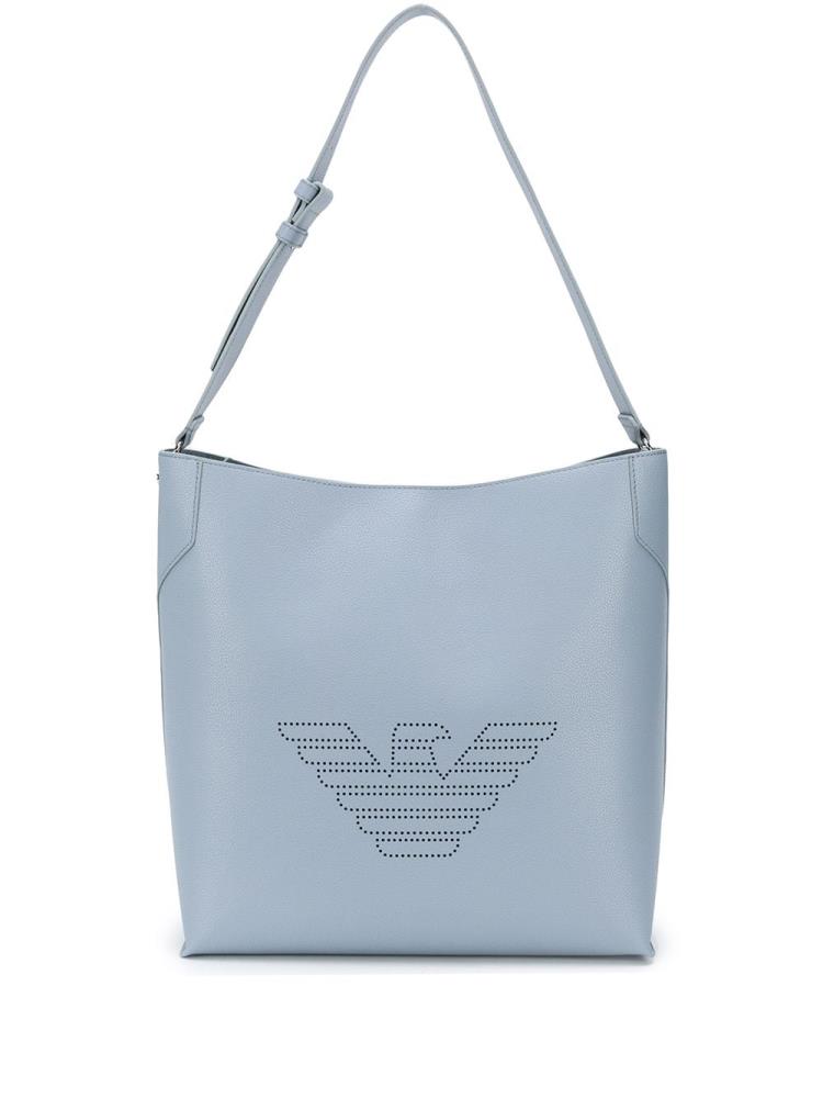 Bolsa De Hombro Armani Emporio Fretwork Logo Mujer Azules | WSZHJE20