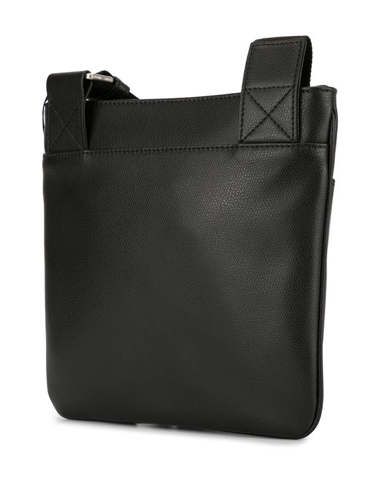 Bolsa De Mensajero Armani Emporio Logo Plaque Hombre Negras | HLHDX000