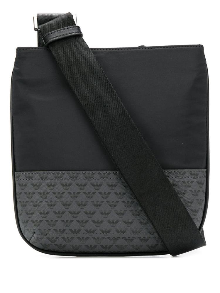 Bolsa De Mensajero Armani Emporio Logo Print Hombre Negras | N89XBOPG