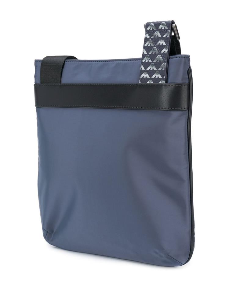 Bolsa De Mensajero Armani Emporio Logo Print Zipped Hombre Azules | SQNQ6UVH